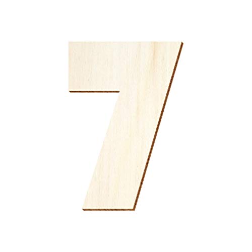 Bütic GmbH Selbstklebende Holz Zahlen und Sonderzeichen - Bauhaus93, Größe:20cm, Zahlen/Sonderzeichen:7 von Bütic GmbH