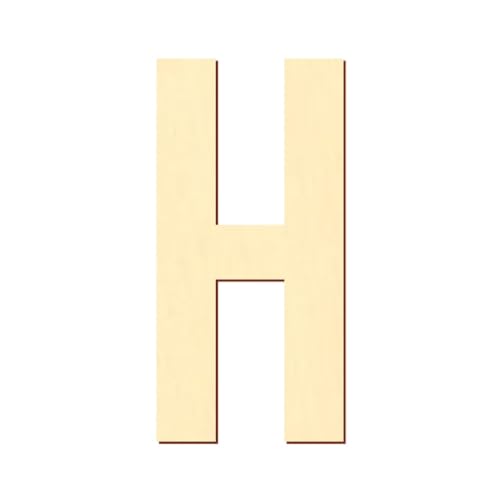 Bütic GmbH Sperrholz Buchstaben - Bebas - Wunschtext/Schriftzug mit Größenauswahl - Pappel 3mm, Größe:10cm, Buchstaben:großes H von Bütic GmbH