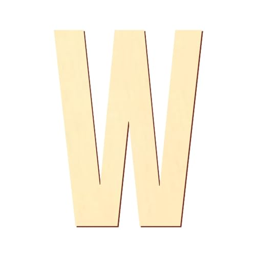 Bütic GmbH Sperrholz Buchstaben - Bebas - Wunschtext/Schriftzug mit Größenauswahl - Pappel 3mm, Größe:10cm, Buchstaben:großes W von Bütic GmbH
