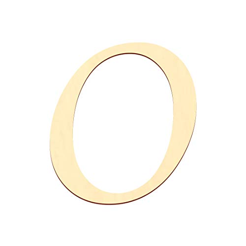 Bütic GmbH Sperrholz Buchstaben - MT25-40 - Wunschtext/Schriftzug mit Größenauswahl - Pappel 3mm, Größe:35cm, Buchstaben:großes O von Bütic GmbH