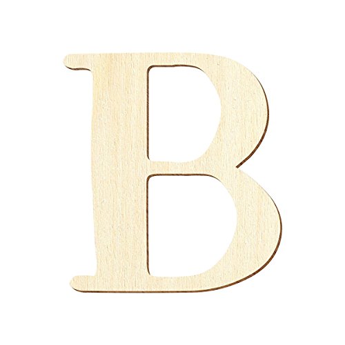Bütic GmbH Sperrholz Buchstaben - Magnolia - Wunschtext/Schriftzug mit Auswahl - Pappel 3mm, Größe:10cm, Buchstaben:großes B von Bütic GmbH