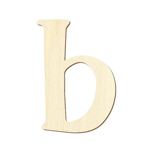 Bütic GmbH Sperrholz Buchstaben - Magnolia - Wunschtext/Schriftzug mit Auswahl - Pappel 3mm, Größe:10cm, Buchstaben:kleines b von Bütic GmbH