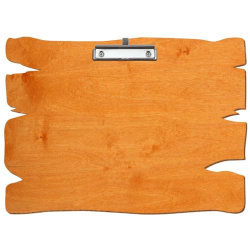 Bütic Holz Klemmbrett Holzbrettform Toscana für DIN A3 A4 A5 A6 aus 3 mm Birkensperrholz und mit widerstandsfähigem Klarlack versiegelt, Format:A3 quer, Klemme:Bügelklemme Silber Stifthalter von Bütic GmbH