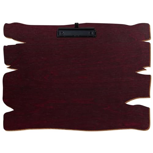 Bütic Holz Klemmbrett Holzbrettform Violett für DIN A3 A4 A5 A6 aus 3mm Birkensperrholz und mit widerstandsfähigem Klarlack versiegelt, Format:A3 quer, Klemme:Bügelklemme Schwarz Stifthalter von Bütic GmbH