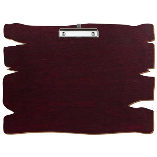 Bütic Holz Klemmbrett Holzbrettform Violett für DIN A3 A4 A5 A6 aus 3mm Birkensperrholz und mit widerstandsfähigem Klarlack versiegelt, Format:A3 quer, Klemme:Bügelklemme Silber Stifthalter von Bütic GmbH