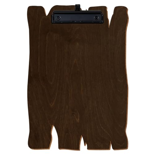 Bütic Holz Klemmbrett Holzbrettform Walnuß dunkel für DIN A3 A4 A5 A6 aus 3mm Birkensperrholz und mit widerstandsfähigem Klarlack versiegelt, Format:A4 hoch, Klemme:Bügelklemme Schwarz Stifthalter Bütic Holz Klemmbrett Holzbrettform Walnuß dunkel für DIN A3 A4 A5 A6 aus 3mm Birkensperrholz und mit widerstandsfähigem Klarlack versiegelt, Format:A4 hoch, Klemme:Bügelklemme Schwarz Stifthalter von Bütic GmbH