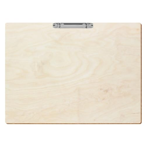 Bütic Holz Klemmbrett Ringbuch Brett farbig - für DIN A3 A4 A5 aus 3 mm Birkensperrholz und mit widerstandsfähigem Klarlack versiegelt, Format:A3 quer, Farbe:Birke Natur von Bütic GmbH