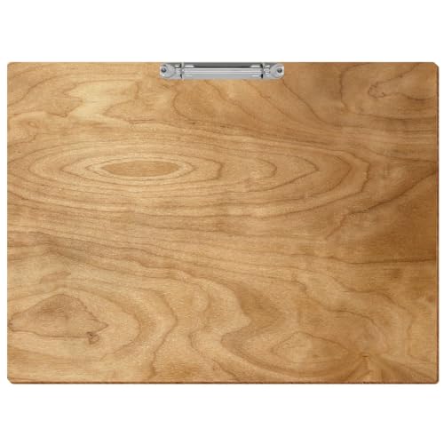 Bütic Holz Klemmbrett Ringbuch Brett farbig - für DIN A3 A4 A5 aus 3 mm Birkensperrholz und mit widerstandsfähigem Klarlack versiegelt, Format:A3 quer, Farbe:Birke Rustikal von Bütic GmbH
