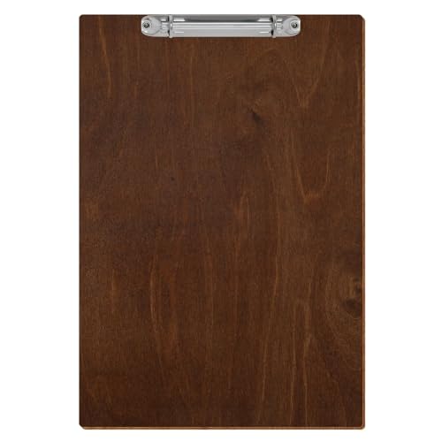 Bütic Holz Klemmbrett Ringbuch Brett farbig - für DIN A3 A4 A5 aus 3 mm Birkensperrholz und mit widerstandsfähigem Klarlack versiegelt, Format:A4 hoch, Farbe:Kastanie von Bütic GmbH