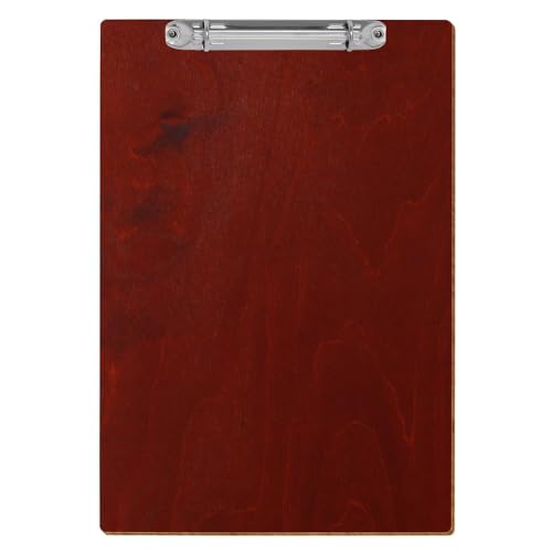 Bütic Holz Klemmbrett Ringbuch Brett farbig - für DIN A3 A4 A5 aus 3 mm Birkensperrholz und mit widerstandsfähigem Klarlack versiegelt, Format:A4 hoch, Farbe:Kirsche dunkel von Bütic GmbH