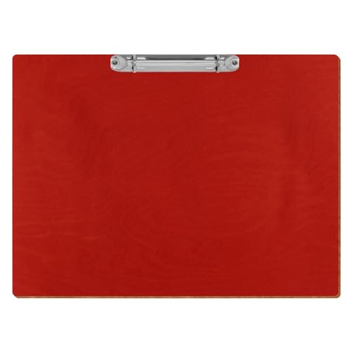 Bütic Holz Klemmbrett Ringbuch Brett farbig - für DIN A3 A4 A5 aus 3 mm Birkensperrholz und mit widerstandsfähigem Klarlack versiegelt, Format:A4 quer, Farbe:Rot von Bütic GmbH