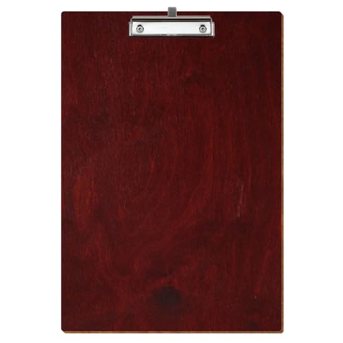 Bütic Holz Klemmbrett Standardform Mahagoni für DIN A3 A4 A5 A6 aus 3 mm Birkensperrholz und mit widerstandsfähigem Klarlack versiegelt, Format:A3 hoch, Klemme:Bügelklemme Silber Stifthalter von Bütic GmbH
