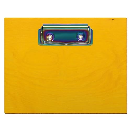Bütic Holz Klemmbrett Standardform Gelb für DIN A3 A4 A5 A6 aus 3 mm Birkensperrholz und mit widerstandsfähigem Klarlack versiegelt, Format:A6 quer, Klemme:Bügelklemme Regenbogen Bütic Holz Klemmbrett Standardform Gelb für DIN A3 A4 A5 A6 aus 3 mm Birkensperrholz und mit widerstandsfähigem Klarlack versiegelt, Format:A6 quer, Klemme:Bügelklemme Regenbogen von Bütic GmbH