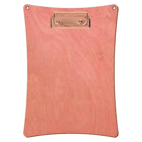 Bütic Holz Klemmbrett konkav Rosa für DIN A3 A4 A5 A6 mit 2 Ösen aus 3 mm starkem Birkensperrholz mit Klarlack versiegelt, Format:A5 hoch, Klemme:Bügelklemme roségold Bütic Holz Klemmbrett konkav Rosa für DIN A3 A4 A5 A6 mit 2 Ösen aus 3 mm starkem Birkensperrholz mit Klarlack versiegelt, Format:A5 hoch, Klemme:Bügelklemme roségold von Bütic GmbH