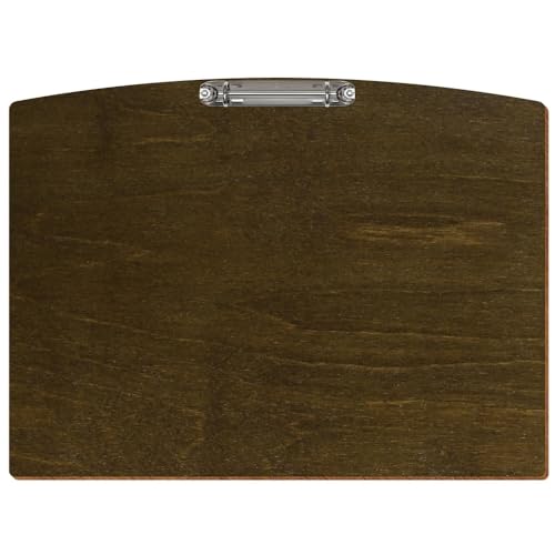 Bütic Holz Ringbuchbrett Segmentform farbig - für DIN A3 A4 A5 aus 3mm Birkensperrholz und mit widerstandsfähigem Klarlack versiegelt, Format:A3 quer, Farbe:Haselnuss von Bütic GmbH