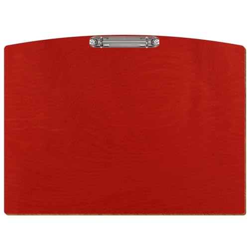 Bütic Holz Ringbuchbrett Segmentform farbig - für DIN A3 A4 A5 aus 3mm Birkensperrholz und mit widerstandsfähigem Klarlack versiegelt, Format:A3 quer, Farbe:Rot von Bütic GmbH