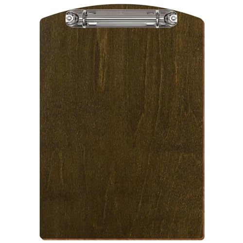 Bütic Holz Ringbuchbrett Segmentform farbig - für DIN A3 A4 A5 aus 3mm Birkensperrholz und mit widerstandsfähigem Klarlack versiegelt, Format:A5 hoch, Farbe:Haselnuss von Bütic GmbH