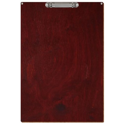 Bütic Holz Ringbuchbrett Standardform mit Ösen - für DIN A3 A4 A5 aus 3mm Birkensperrholz und mit widerstandsfähigem Klarlack versiegelt, Format:A3 hoch, Farbe:Mahagoni von Bütic GmbH