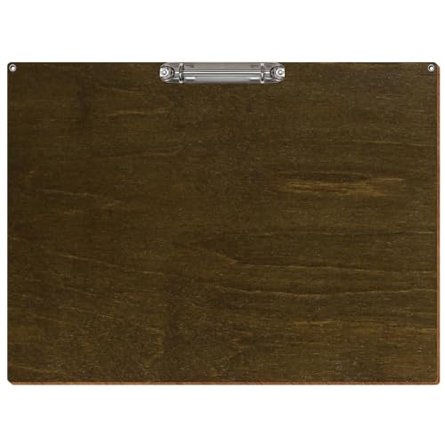 Bütic Holz Ringbuchbrett Standardform mit Ösen - für DIN A3 A4 A5 aus 3mm Birkensperrholz und mit widerstandsfähigem Klarlack versiegelt, Format:A3 quer, Farbe:Haselnuss von Bütic GmbH