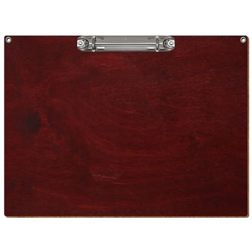 Bütic Holz Ringbuchbrett Standardform mit Ösen - für DIN A3 A4 A5 aus 3mm Birkensperrholz und mit widerstandsfähigem Klarlack versiegelt, Format:A4 quer, Farbe:Mahagoni von Bütic GmbH