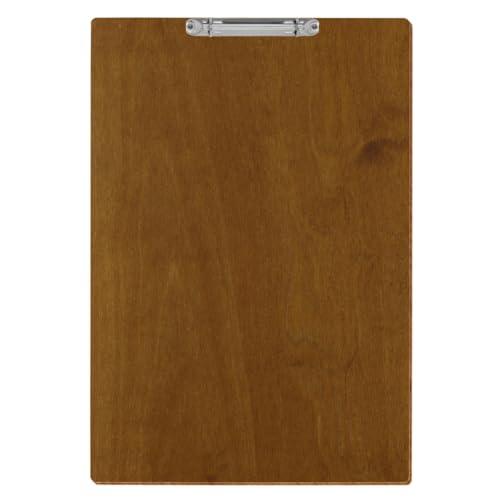 Bütic Holz Ringbuchbrett farbig - für DIN A3 A4 A5 aus 3 mm Birkensperrholz und mit widerstandsfähigem Klarlack versiegelt, Format:A3 hoch, Farbe:Teak von Bütic GmbH