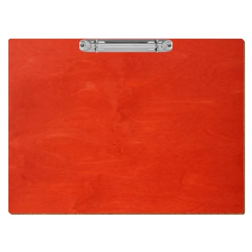 Bütic Holz Ringbuchbrett farbig - für DIN A3 A4 A5 aus 3 mm Birkensperrholz und mit widerstandsfähigem Klarlack versiegelt, Format:A4 quer, Farbe:Scharlachrot von Bütic GmbH