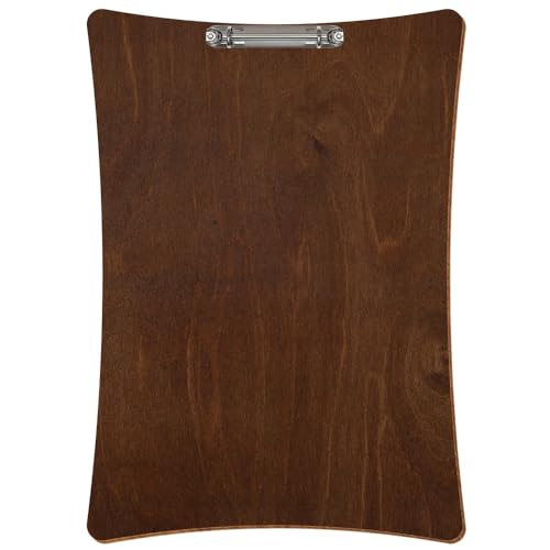 Bütic Holz Ringbuchbrett konkave Form - für DIN A3 A4 A5 aus 3mm Birkensperrholz und mit widerstandsfähigem Klarlack versiegelt, Format:A3 hoch, Farbe:Kastanie von Bütic GmbH