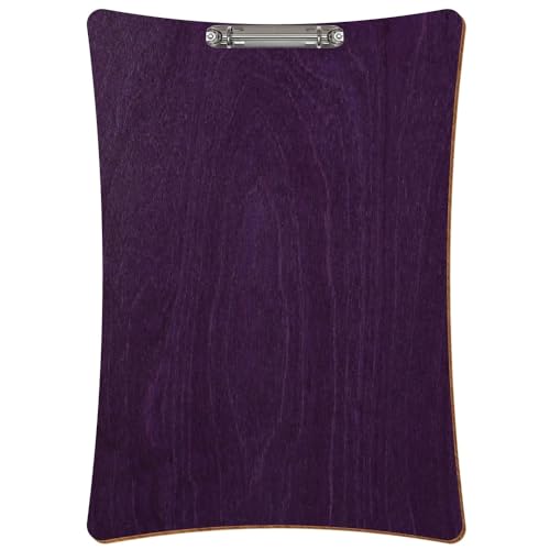 Bütic Holz Ringbuchbrett konkave Form - für DIN A3 A4 A5 aus 3mm Birkensperrholz und mit widerstandsfähigem Klarlack versiegelt, Format:A3 hoch, Farbe:Lila von Bütic GmbH