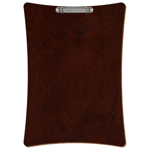 Bütic Holz Ringbuchbrett konkave Form - für DIN A3 A4 A5 aus 3mm Birkensperrholz und mit widerstandsfähigem Klarlack versiegelt, Format:A3 hoch, Farbe:Nussbaum dunkel von Bütic GmbH