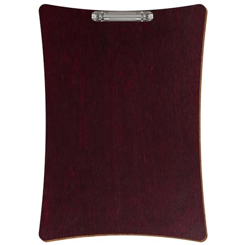 Bütic Holz Ringbuchbrett konkave Form - für DIN A3 A4 A5 aus 3mm Birkensperrholz und mit widerstandsfähigem Klarlack versiegelt, Format:A3 hoch, Farbe:Violett von Bütic GmbH