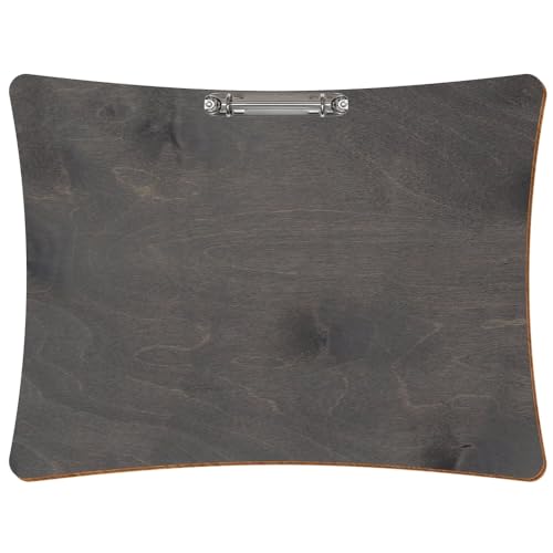 Bütic Holz Ringbuchbrett konkave Form - für DIN A3 A4 A5 aus 3mm Birkensperrholz und mit widerstandsfähigem Klarlack versiegelt, Format:A3 quer, Farbe:Grau von Bütic GmbH