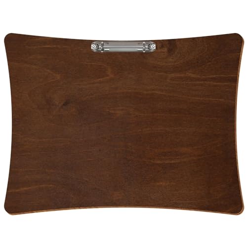 Bütic Holz Ringbuchbrett konkave Form - für DIN A3 A4 A5 aus 3mm Birkensperrholz und mit widerstandsfähigem Klarlack versiegelt, Format:A3 quer, Farbe:Kastanie von Bütic GmbH