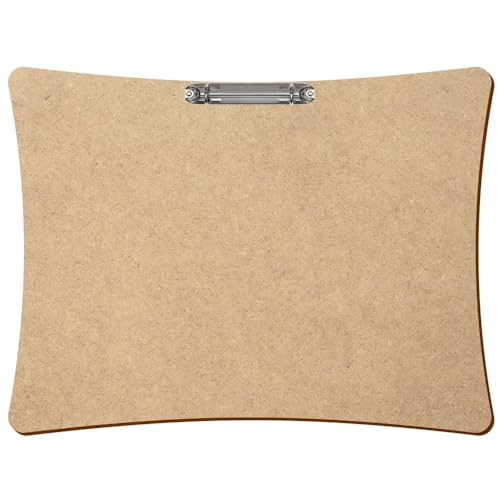 Bütic Holz Ringbuchbrett konkave Form - für DIN A3 A4 A5 aus 3mm Birkensperrholz und mit widerstandsfähigem Klarlack versiegelt, Format:A3 quer, Farbe:MDF von Bütic GmbH
