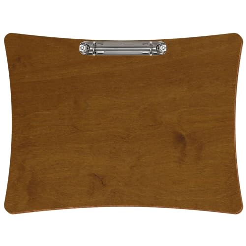 Bütic Holz Ringbuchbrett konkave Form - für DIN A3 A4 A5 aus 3mm Birkensperrholz und mit widerstandsfähigem Klarlack versiegelt, Format:A4 quer, Farbe:Teak von Bütic GmbH