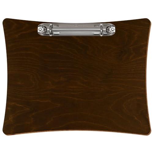 Bütic Holz Ringbuchbrett konkave Form - für DIN A3 A4 A5 aus 3mm Birkensperrholz und mit widerstandsfähigem Klarlack versiegelt, Format:A5 quer, Farbe:Eiche dunkel von Bütic GmbH