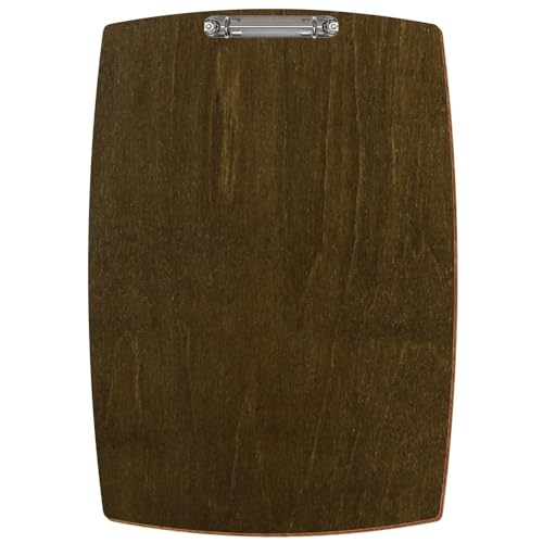 Bütic Holz Ringbuchbrett konvexe Form - für DIN A3 A4 A5 aus 3mm Birkensperrholz und mit widerstandsfähigem Klarlack versiegelt, Format:A3 hoch, Farbe:Haselnuss von Bütic GmbH
