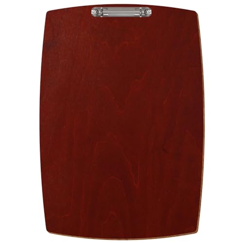 Bütic Holz Ringbuchbrett konvexe Form - für DIN A3 A4 A5 aus 3mm Birkensperrholz und mit widerstandsfähigem Klarlack versiegelt, Format:A3 hoch, Farbe:Kirsche dunkel von Bütic GmbH