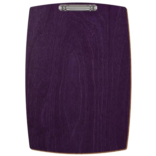 Bütic Holz Ringbuchbrett konvexe Form - für DIN A3 A4 A5 aus 3mm Birkensperrholz und mit widerstandsfähigem Klarlack versiegelt, Format:A3 hoch, Farbe:Lila von Bütic GmbH