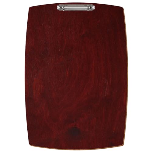 Bütic Holz Ringbuchbrett konvexe Form - für DIN A3 A4 A5 aus 3mm Birkensperrholz und mit widerstandsfähigem Klarlack versiegelt, Format:A3 hoch, Farbe:Mahagoni von Bütic GmbH