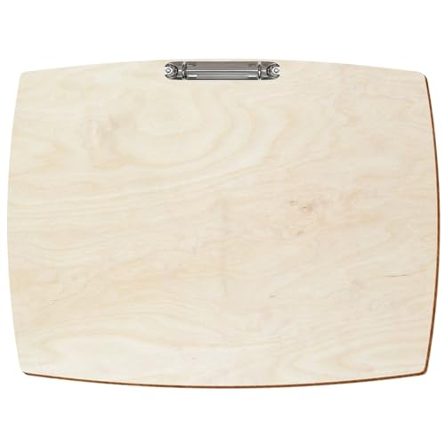 Bütic Holz Ringbuchbrett konvexe Form - für DIN A3 A4 A5 aus 3mm Birkensperrholz und mit widerstandsfähigem Klarlack versiegelt, Format:A3 quer, Farbe:Birke Natur von Bütic GmbH