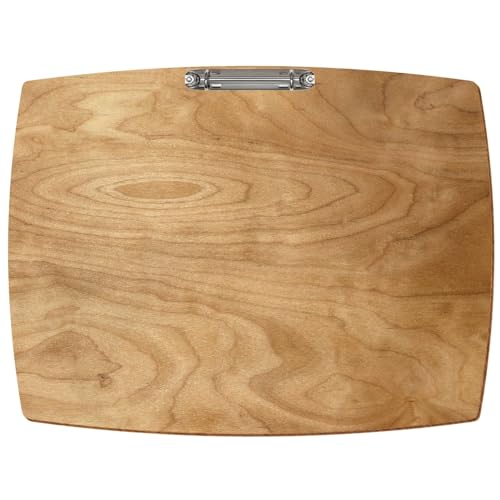 Bütic Holz Ringbuchbrett konvexe Form - für DIN A3 A4 A5 aus 3mm Birkensperrholz und mit widerstandsfähigem Klarlack versiegelt, Format:A3 quer, Farbe:Birke Rustikal von Bütic GmbH