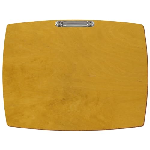 Bütic Holz Ringbuchbrett konvexe Form - für DIN A3 A4 A5 aus 3mm Birkensperrholz und mit widerstandsfähigem Klarlack versiegelt, Format:A3 quer, Farbe:Eiche hell von Bütic GmbH