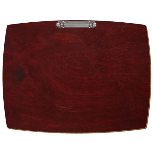 Bütic Holz Ringbuchbrett konvexe Form - für DIN A3 A4 A5 aus 3mm Birkensperrholz und mit widerstandsfähigem Klarlack versiegelt, Format:A3 quer, Farbe:Mahagoni von Bütic GmbH