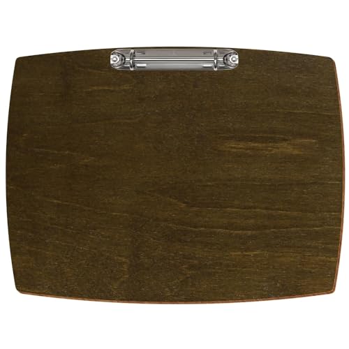 Bütic Holz Ringbuchbrett konvexe Form - für DIN A3 A4 A5 aus 3mm Birkensperrholz und mit widerstandsfähigem Klarlack versiegelt, Format:A4 quer, Farbe:Haselnuss von Bütic GmbH