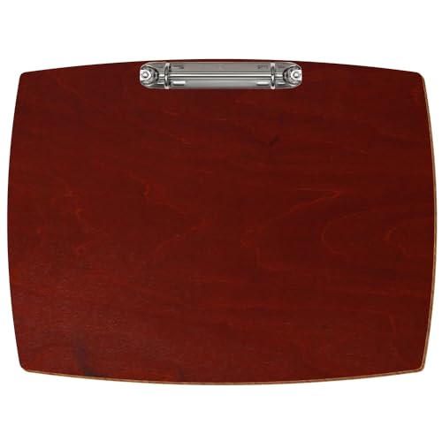 Bütic Holz Ringbuchbrett konvexe Form - für DIN A3 A4 A5 aus 3mm Birkensperrholz und mit widerstandsfähigem Klarlack versiegelt, Format:A4 quer, Farbe:Kirsche dunkel von Bütic GmbH