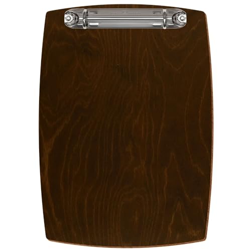 Bütic Holz Ringbuchbrett konvexe Form - für DIN A3 A4 A5 aus 3mm Birkensperrholz und mit widerstandsfähigem Klarlack versiegelt, Format:A5 hoch, Farbe:Eiche dunkel von Bütic GmbH