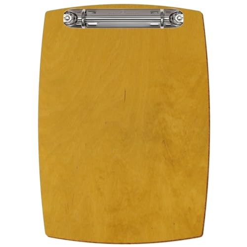 Bütic Holz Ringbuchbrett konvexe Form - für DIN A3 A4 A5 aus 3mm Birkensperrholz und mit widerstandsfähigem Klarlack versiegelt, Format:A5 hoch, Farbe:Eiche hell von Bütic GmbH