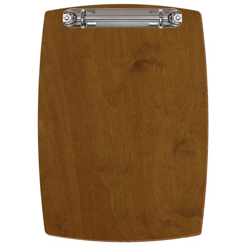 Bütic Holz Ringbuchbrett konvexe Form - für DIN A3 A4 A5 aus 3mm Birkensperrholz und mit widerstandsfähigem Klarlack versiegelt, Format:A5 hoch, Farbe:Teak von Bütic GmbH