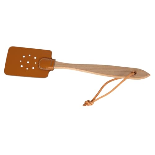 Bütic Kinder Leder-Fliegenklatsche mit Holzstiel Lederband von Bütic GmbH