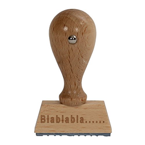 Bütic Spaß Holzstempel V1 / Fun-Stempel HS4010 mit Beschriftung oder Wunschtext, Spaßstempel:Blablabla. von Bütic GmbH